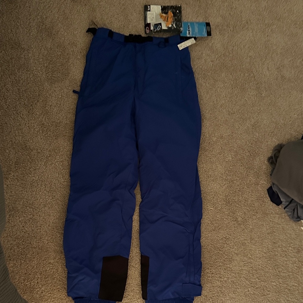 Men's Insulated Blue Snow Pants